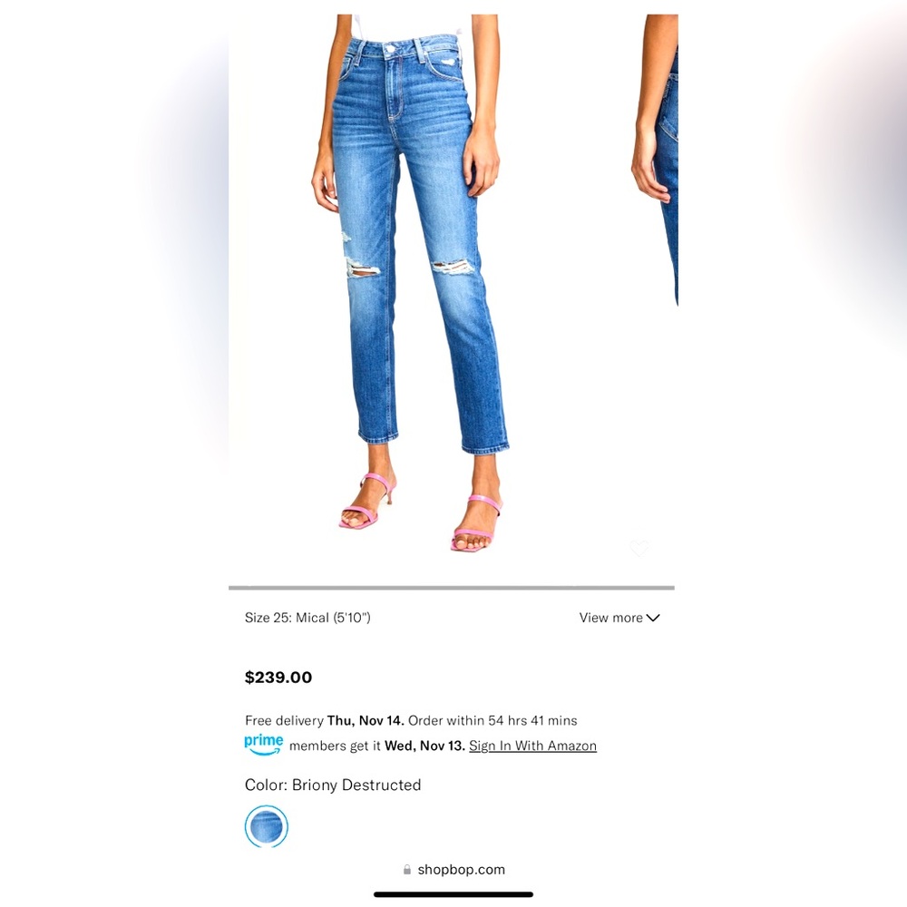 Paige Sarah slim jeans size 27 women’s like new worn once!